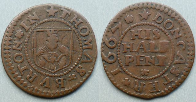 Doncaster, Thomas Burton 1667 halfpenny